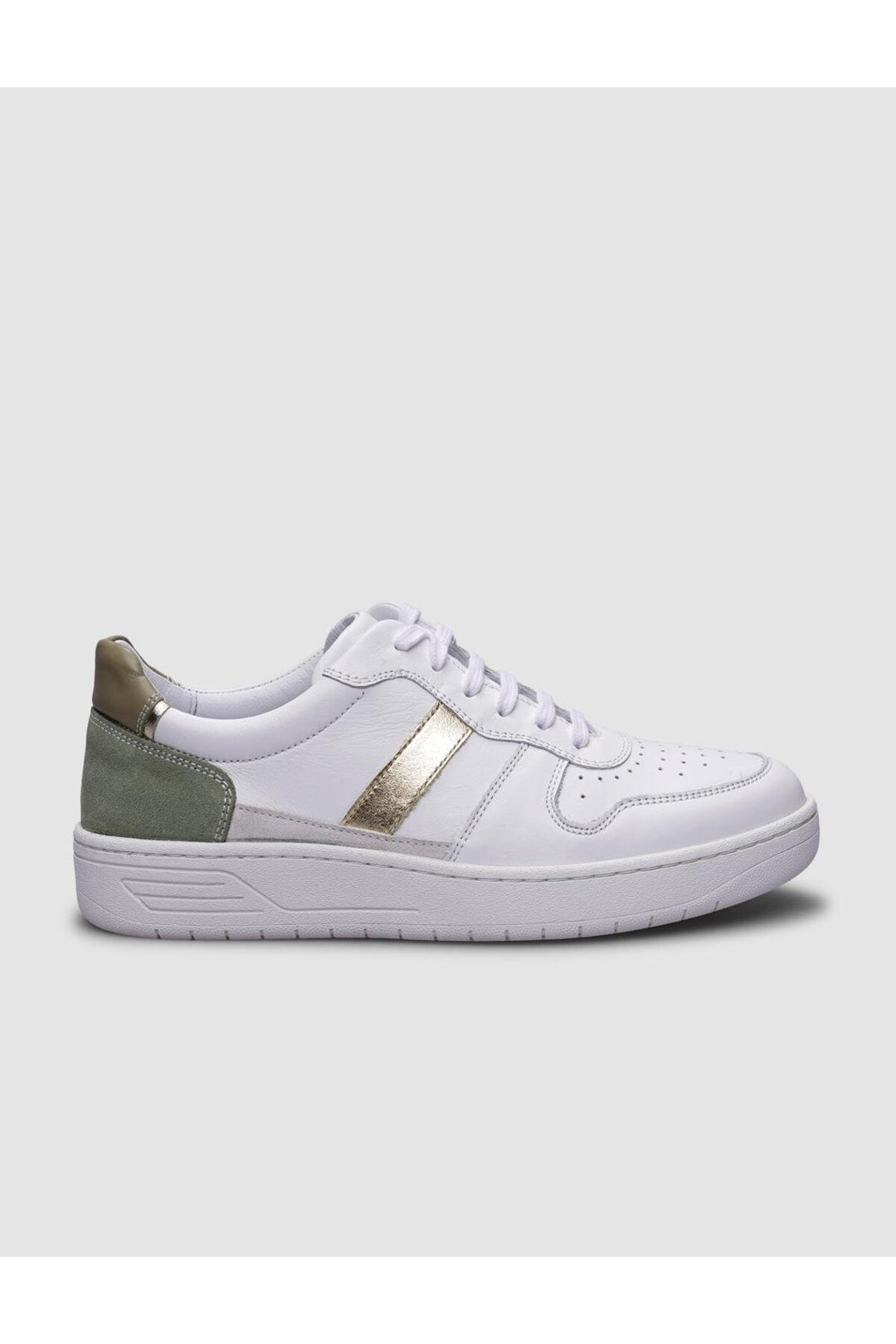 Cabani Shoes Baskets de sport pour femmes en cuir véritable 100% blanches - Blanc