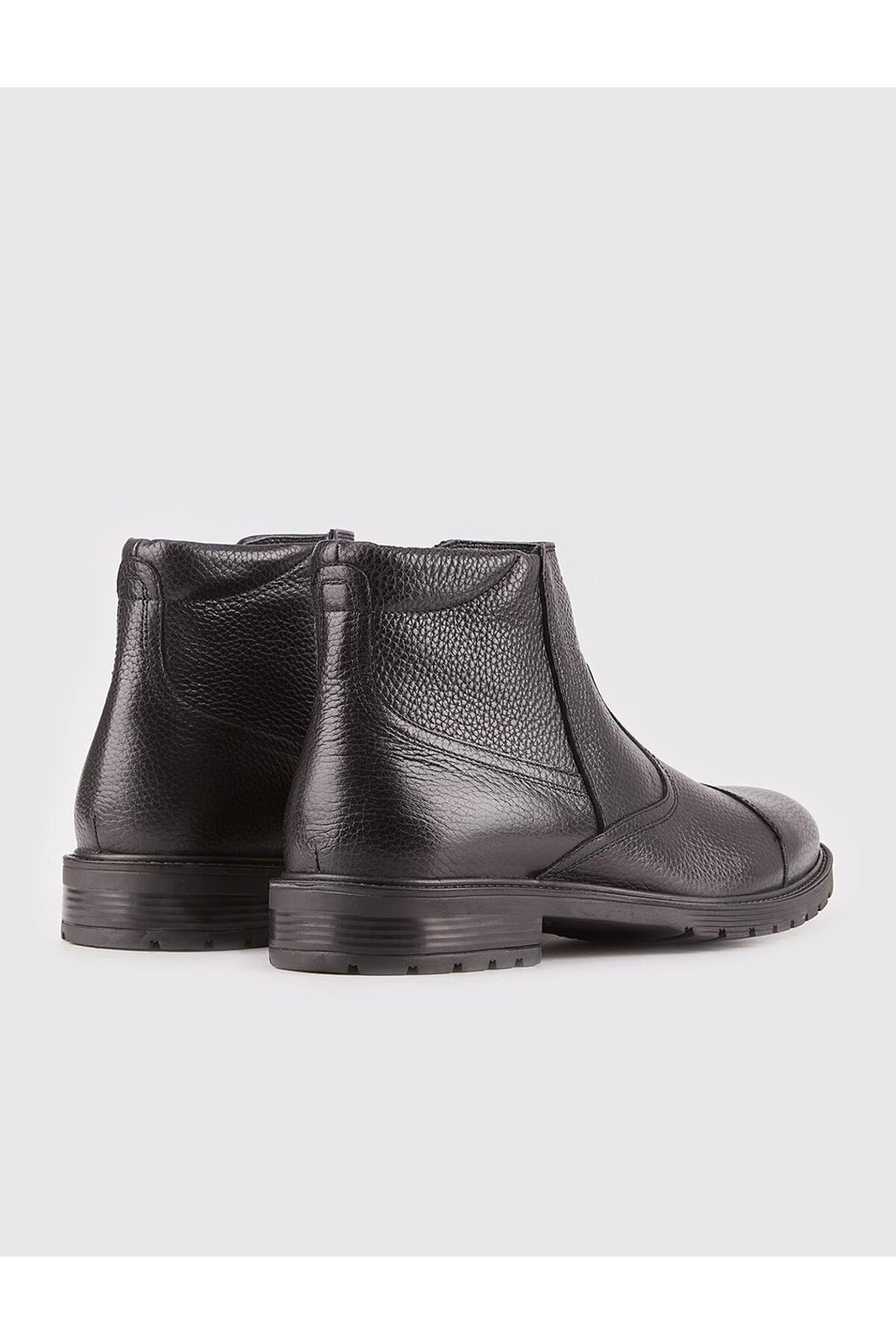 Cabani Shoes Bottines quotidiennes pour hommes en cuir véritable noir avec fermeture éclair - Multicolore