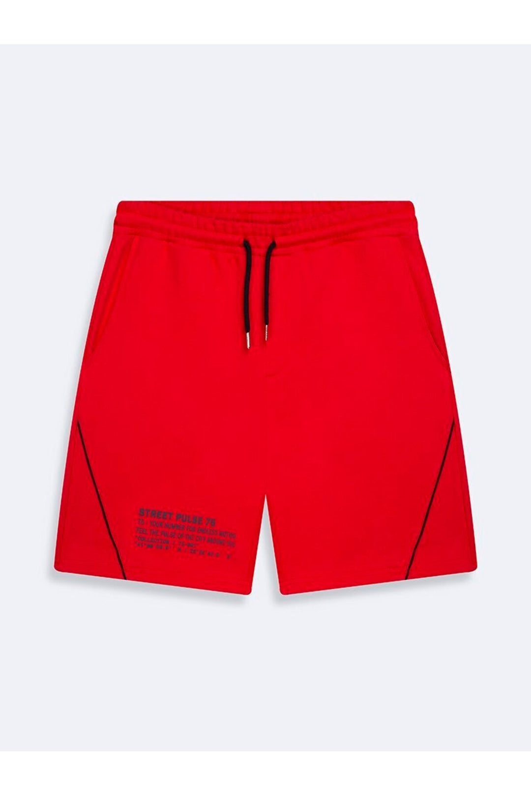 LTB Short Rouge Imprimé avec Détails en Bordure - Rouge