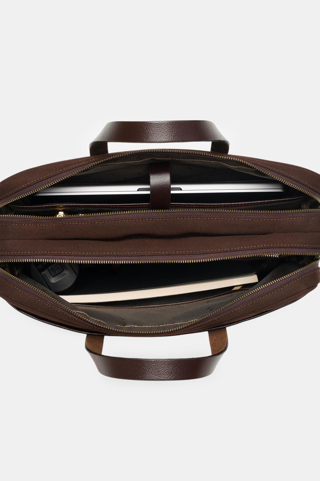Helmbrook Sac pour ordinateur portable Benedict en cuir véritable 15,6"à deux compartiments pour homme