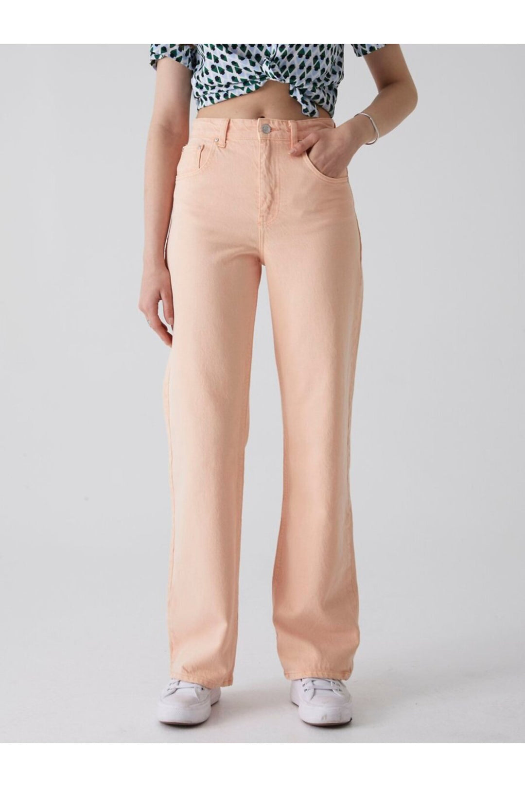LTB Pantalon Jean Bleu Mavi Taille Haute Geniş Paça Danıca - Bleu