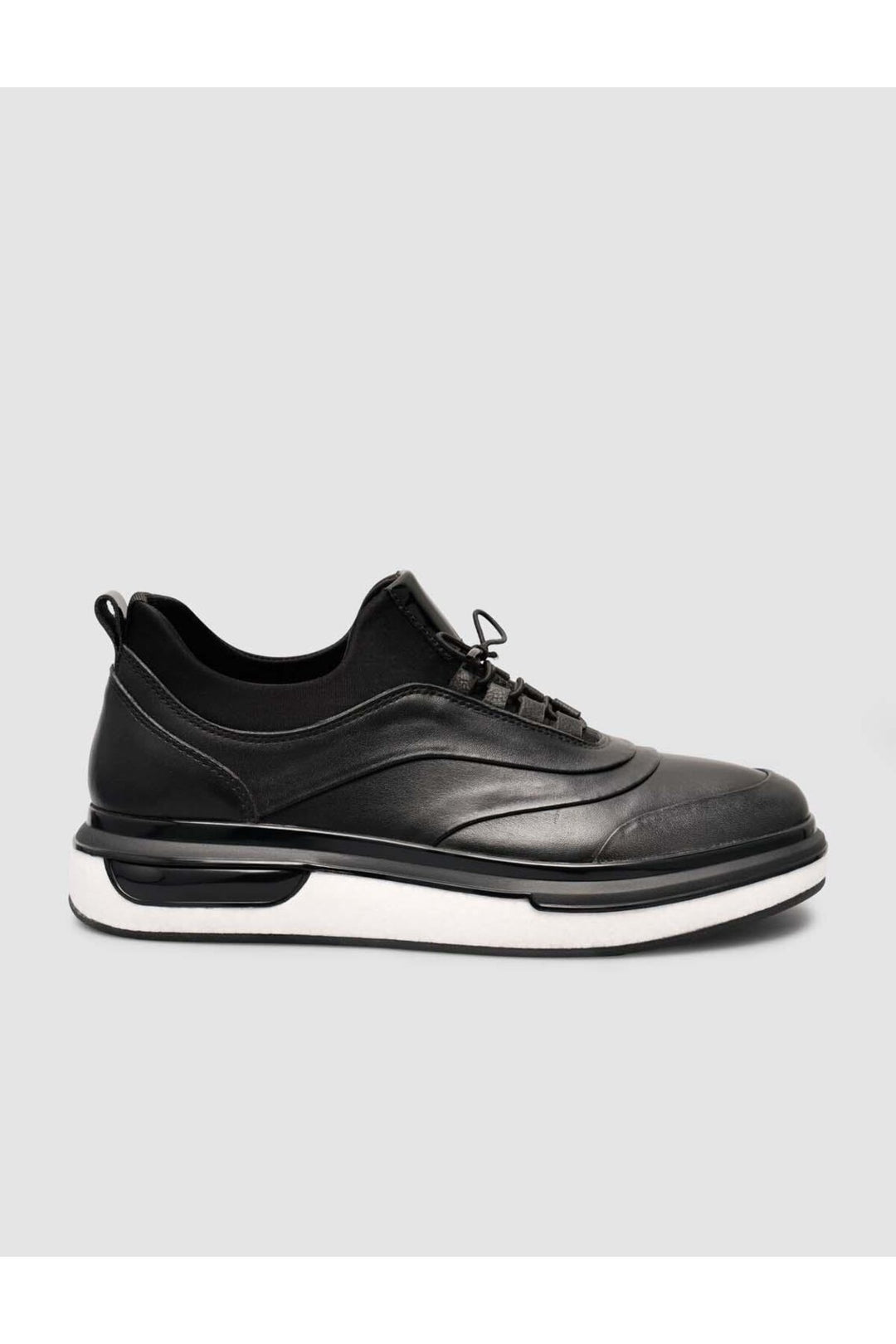 Cabani Shoes %100 Cuir véritable Noir Baskets quotidiennes pour homme - Noir