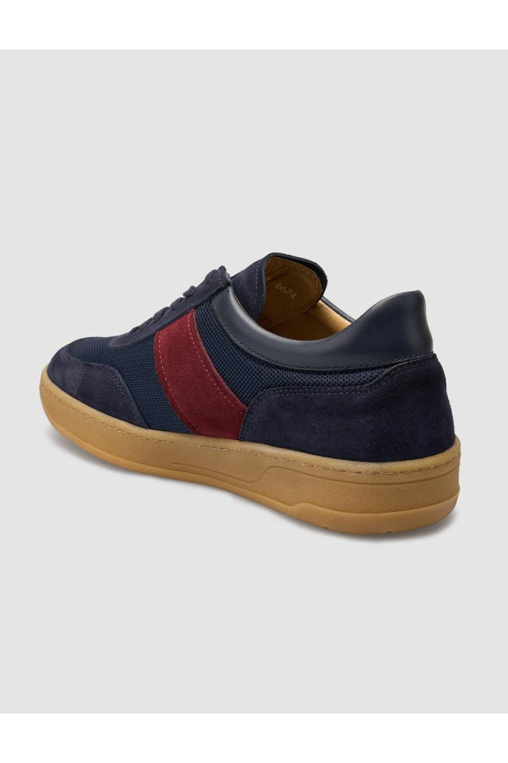 Cabani Shoes %100 Cuir Véritable Daim Bleu marine Chaussures de Sport Femme - Bleu marine