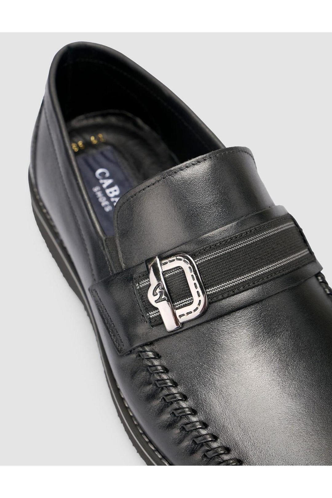 Cabani Shoes %100 Cuir véritable Noir Mocassins pour hommes - Noir