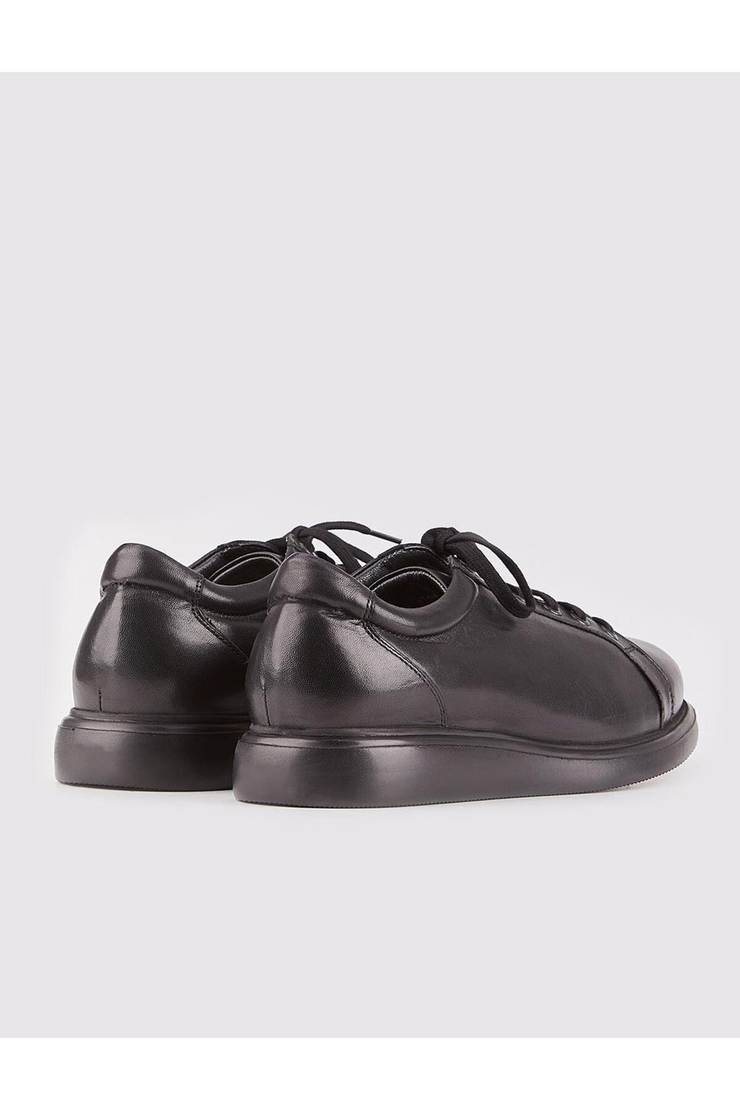 Cabani Shoes Chaussures de ville pour hommes en cuir véritable noires à lacets - Noir