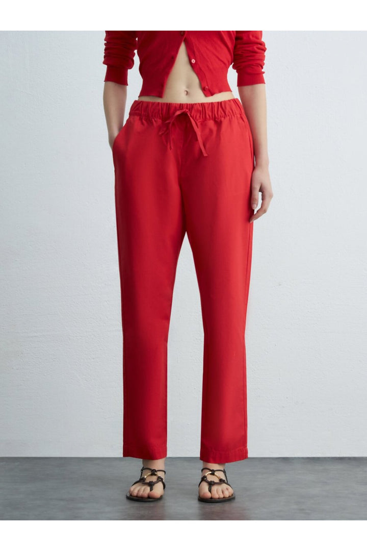 LTB Pantalon basique taille élastique ample rouge