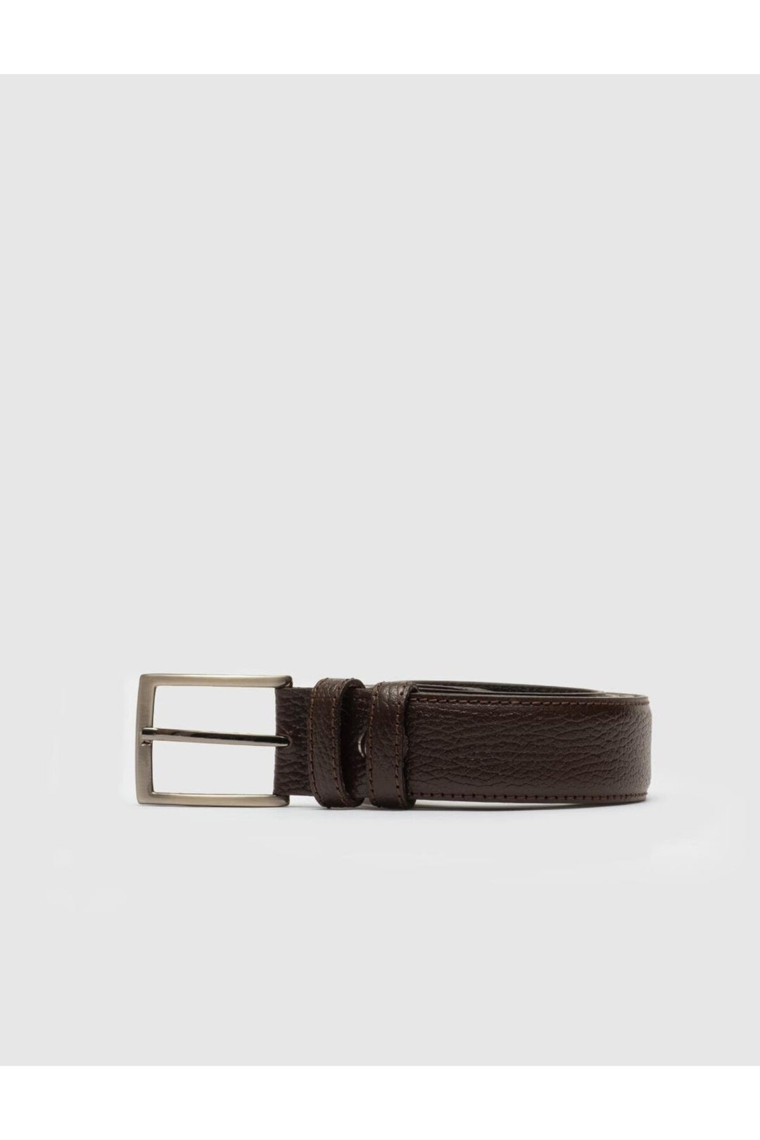 Cabani Shoes Ceinture classique en cuir véritable marron pour homme - Marron