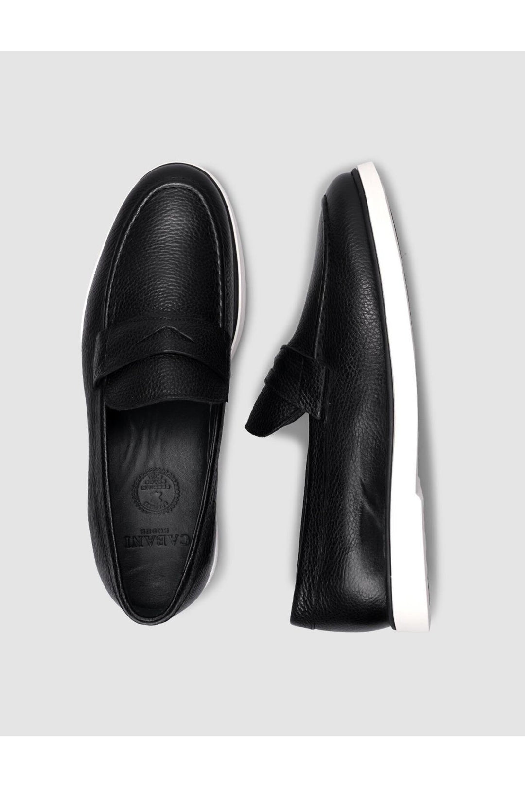 Cabani Shoes Chaussures de ville pour hommes en cuir véritable noir 100% - Multicolore
