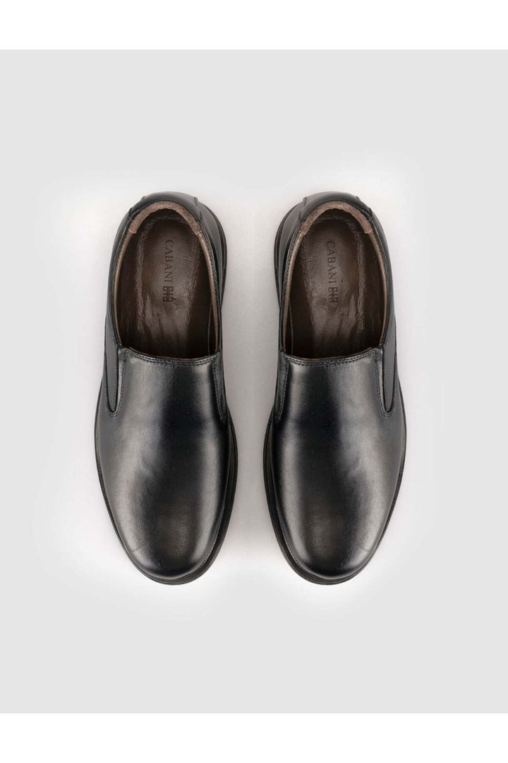 Cabani Shoes Chaussures classiques en cuir véritable noires pour hommes. - Multicolore