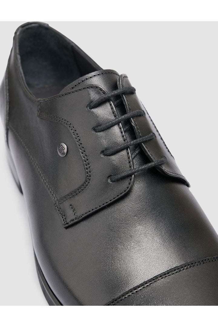 Cabani Shoes Chaussures classiques pour hommes en cuir véritable noir à lacets 100% - Multicolore