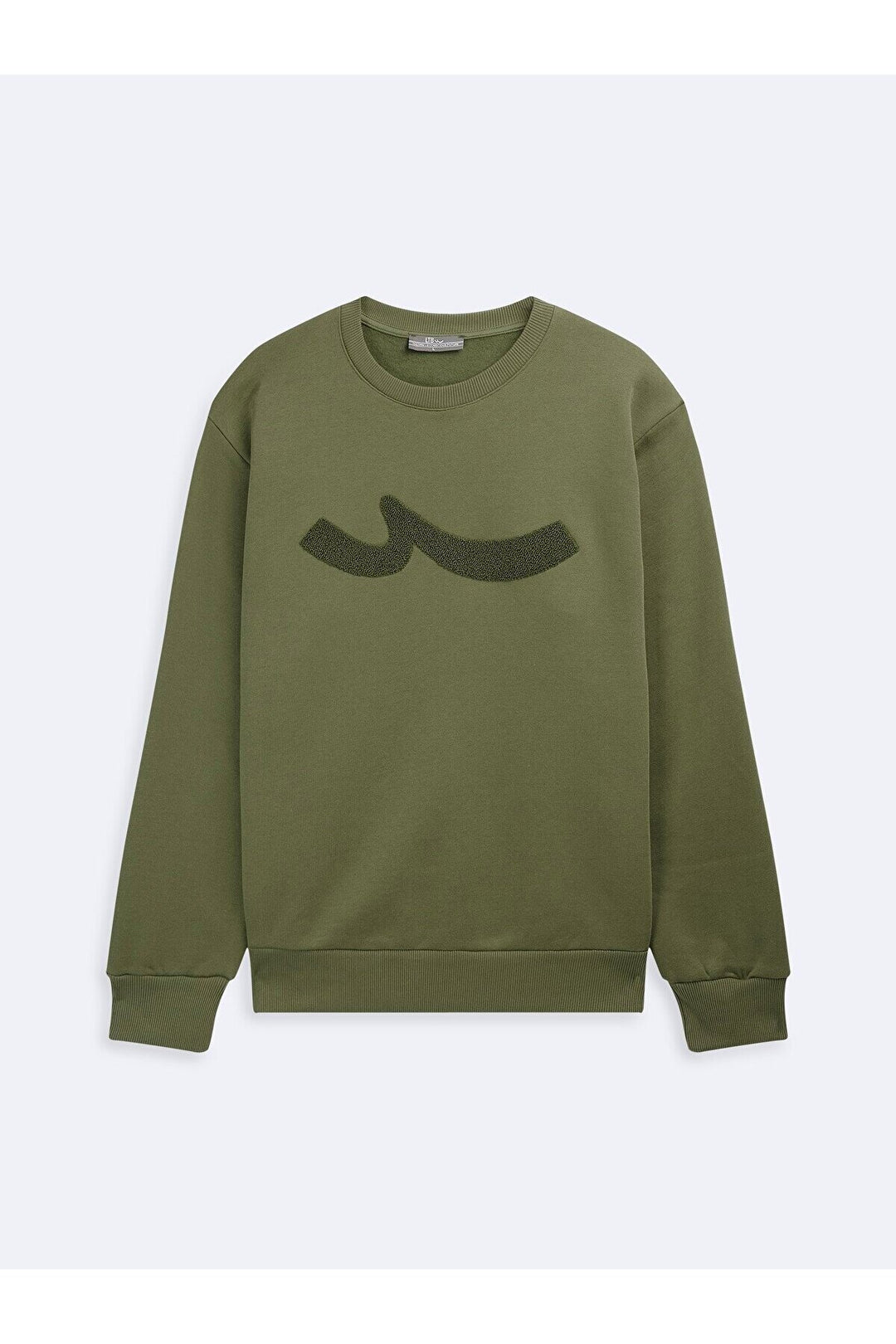 LTB Sweat vert à manches longues avec encolure zéro et imprimé pression
