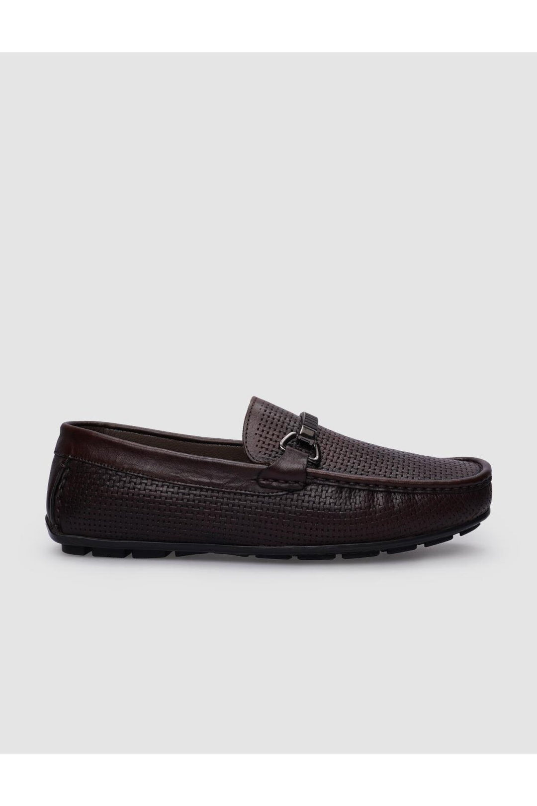 Cabani Shoes %100 Cuir véritable Mocassins pour hommes à boucle marron - Marron