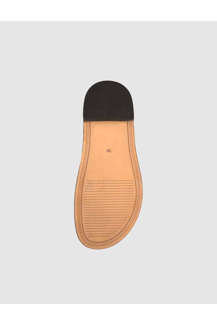 Cabani Shoes Sandales pour femmes en cuir véritable avec détails en pierre beige. - Multicolore