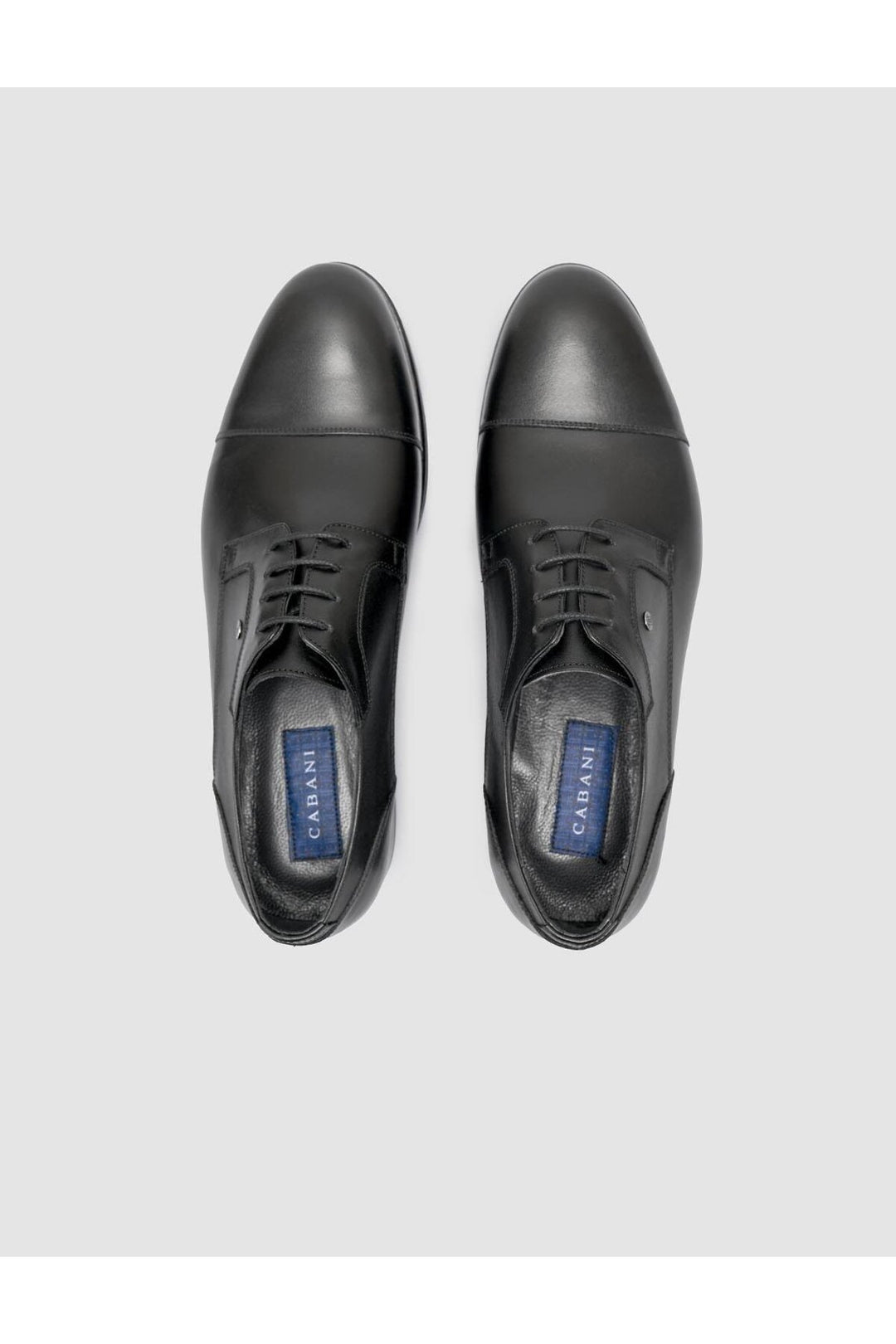 Cabani Shoes Chaussures classiques pour hommes en cuir véritable noir à lacets 100% - Multicolore
