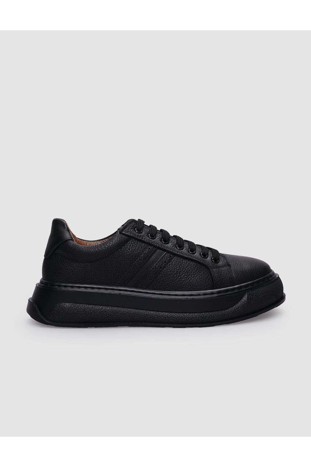 Cabani Shoes Chaussures de sport pour femmes en cuir véritable noir à lacets 100% - Multicolore