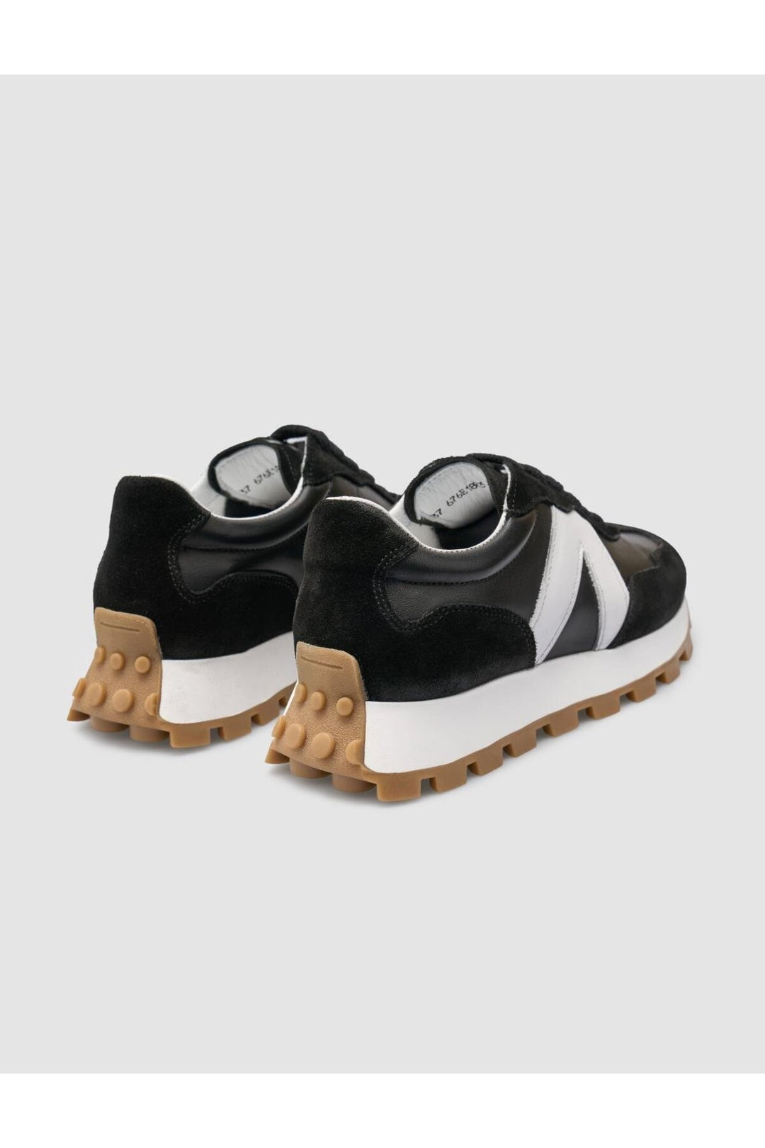 Cabani Shoes %100 Cuir Véritable Baskets Noires pour Femmes - Multicolore