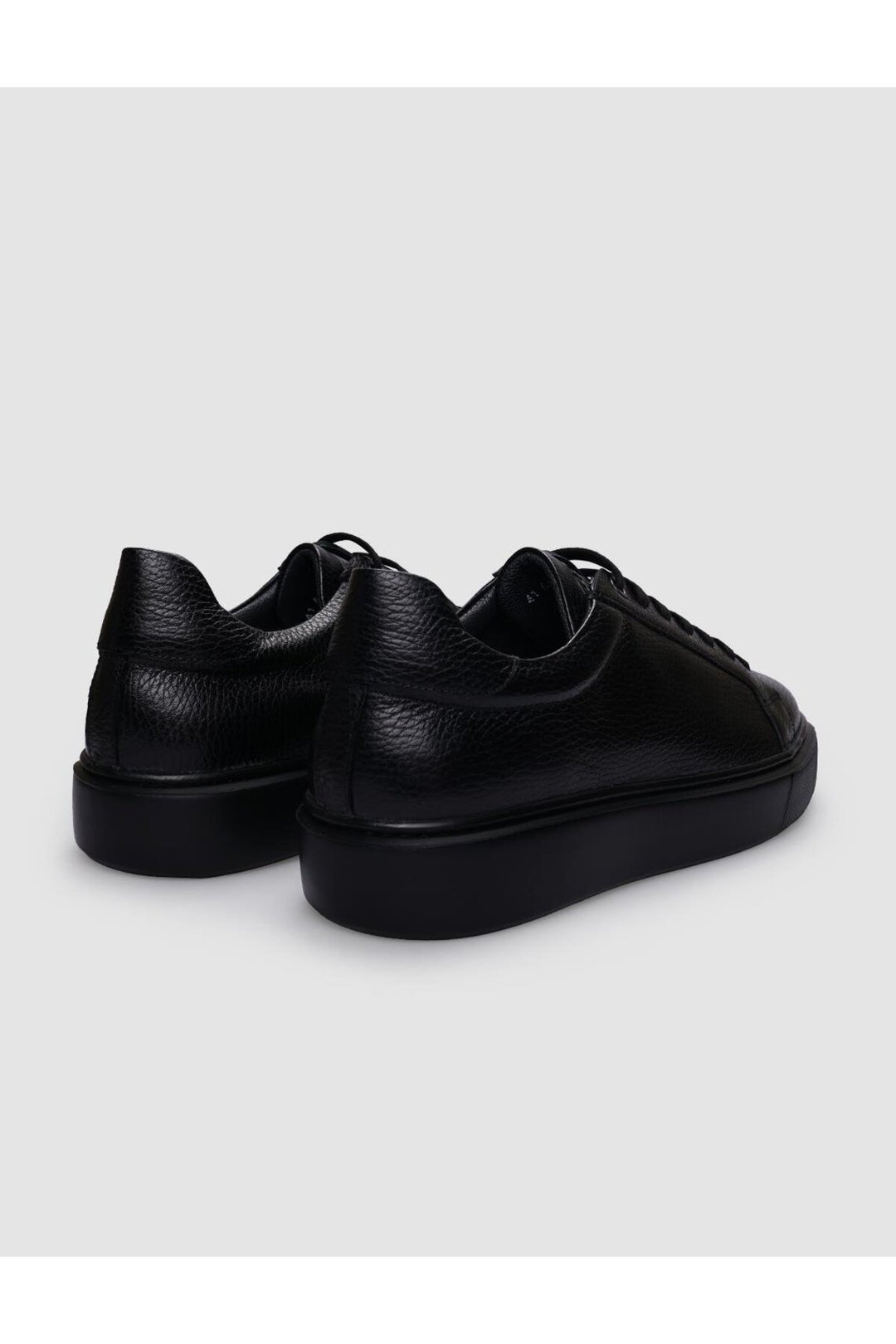 Cabani Shoes Chaussures de sport pour hommes en cuir véritable noir à lacets 100% - Noir