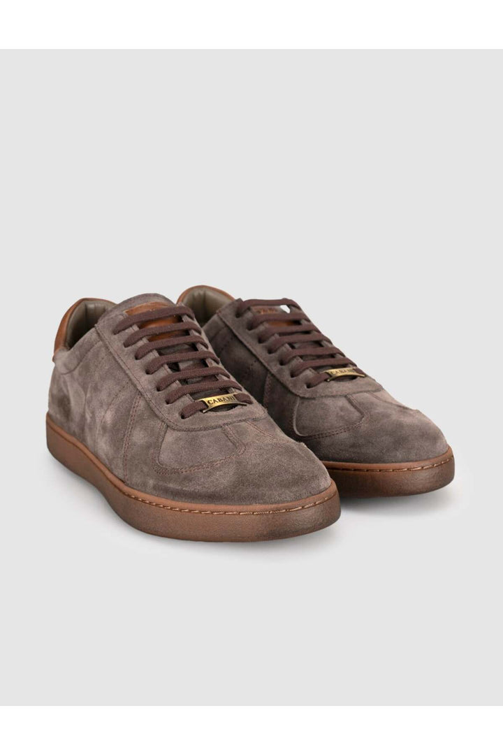 Cabani Shoes Chaussures de sport pour hommes en cuir véritable, daim marron. - Multicolore