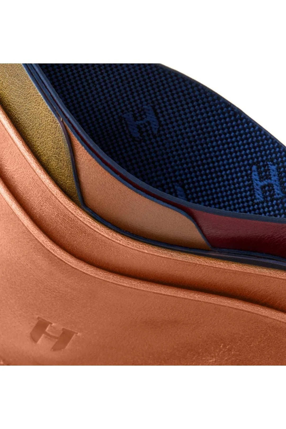 Helmbrook Porte-cartes fin en cuir véritable pour homme avec protection RFID Elton Tan Plus