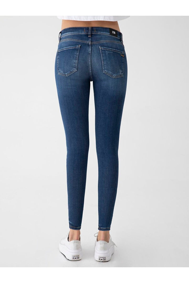 LTB Lonıa Mıd Rıse Super Skinny Pantolon - Bleu_53910