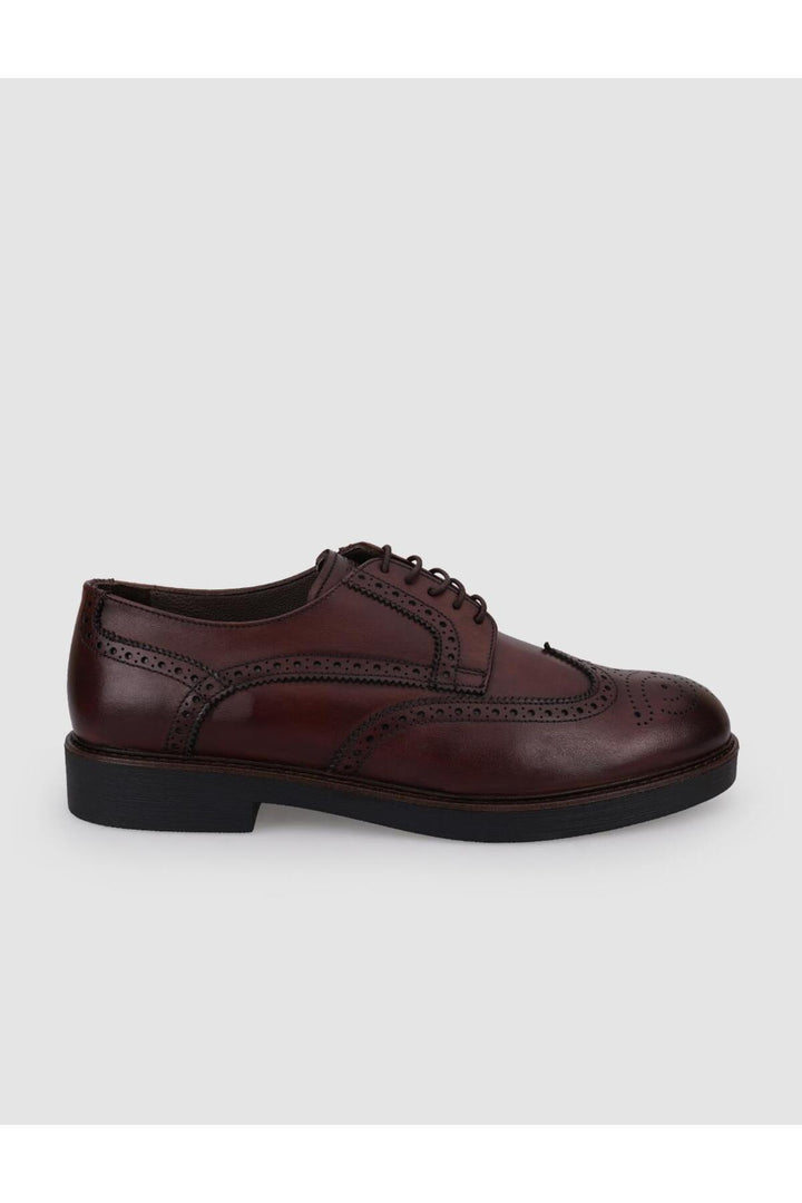 Cabani Shoes Chaussures de ville pour hommes en cuir véritable 100 % marron à lacets - Marron