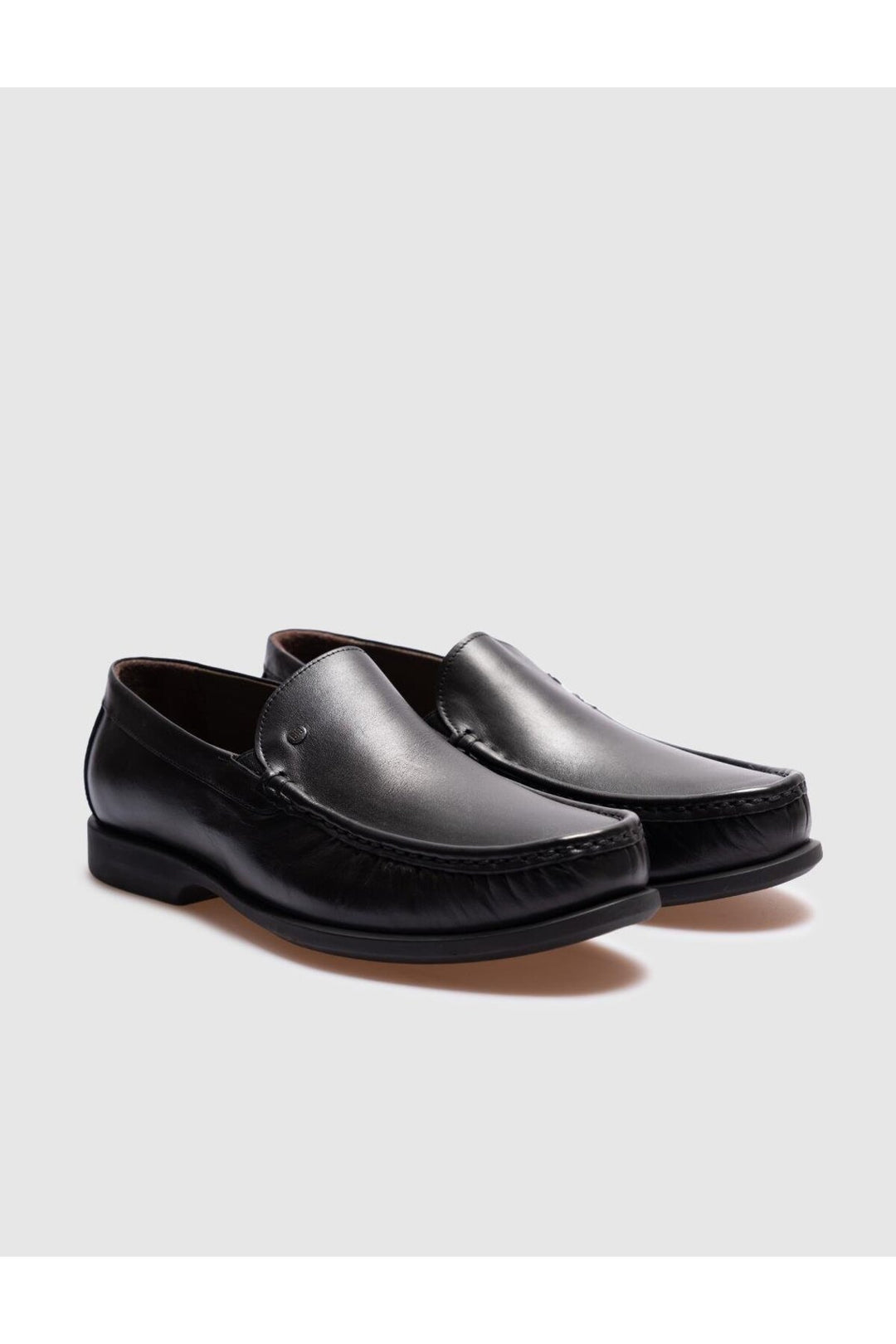 Cabani Shoes Chaussures de ville pour hommes en cuir véritable avec détails de couture noires. - Noir