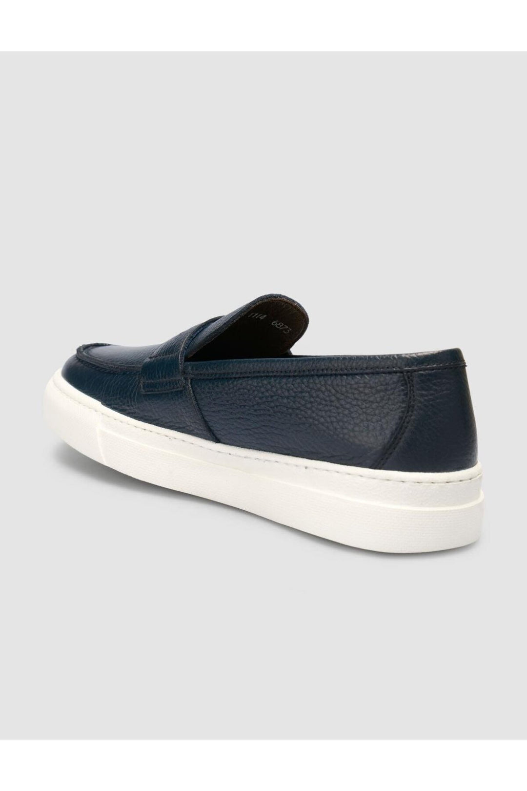 Cabani Shoes %100 Cuir véritable Mocassins pour hommes à bande Bleu marine - Bleu marine