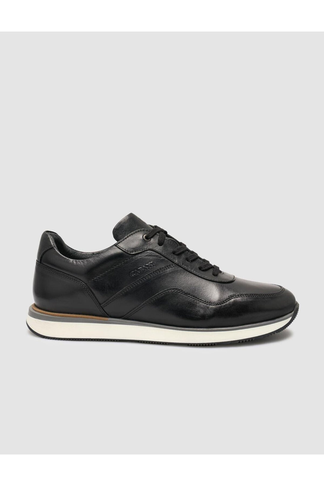 Cabani Shoes Nilaren %100 Cuir Véritable Noir Détails Blason Chaussures de Sport pour Hommes - Noir