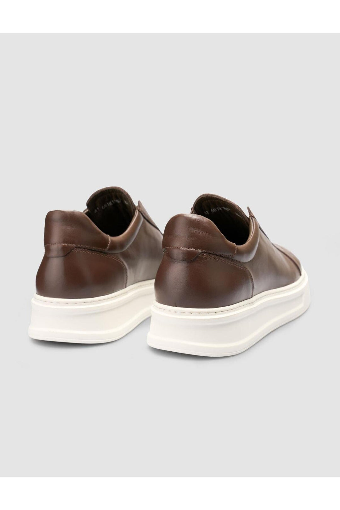 Cabani Shoes %100 Cuir véritable Chaussures de sport pour hommes marron à lacets - Marron
