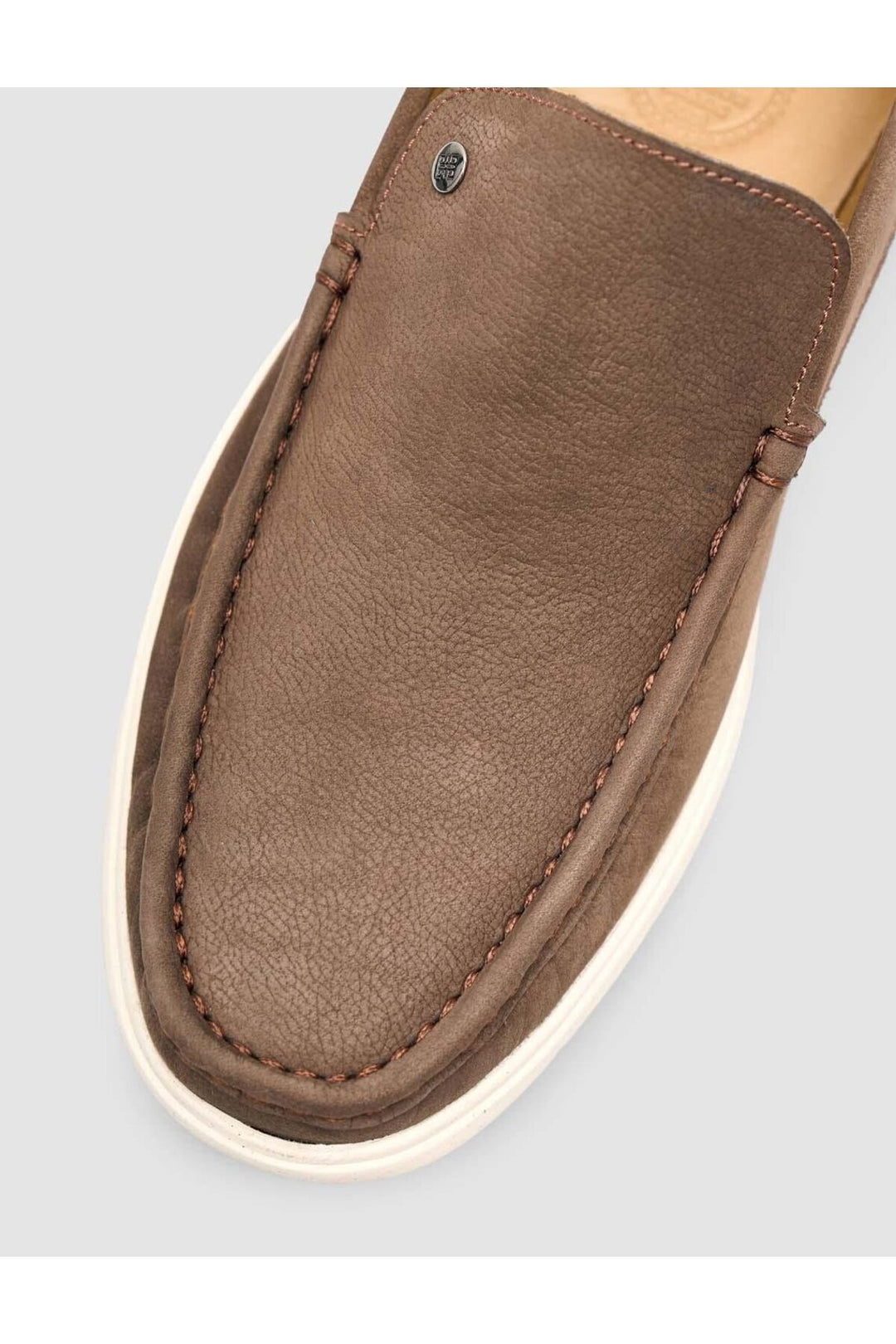 Cabani Shoes Mocassin quotidien pour homme en cuir véritable marron - Marron