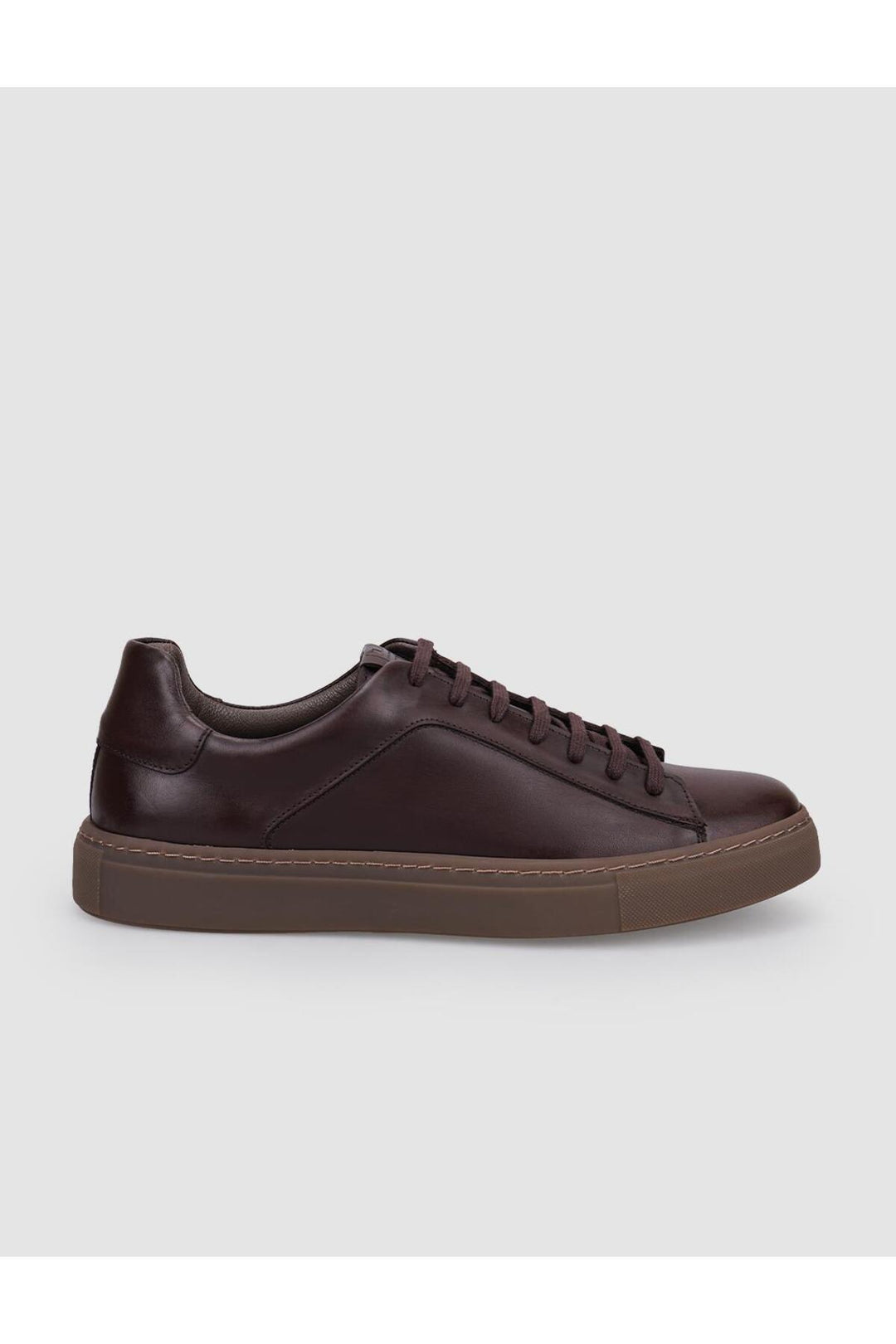 Cabani Shoes %100 Cuir véritable Baskets pour hommes à lacets marron - Marron