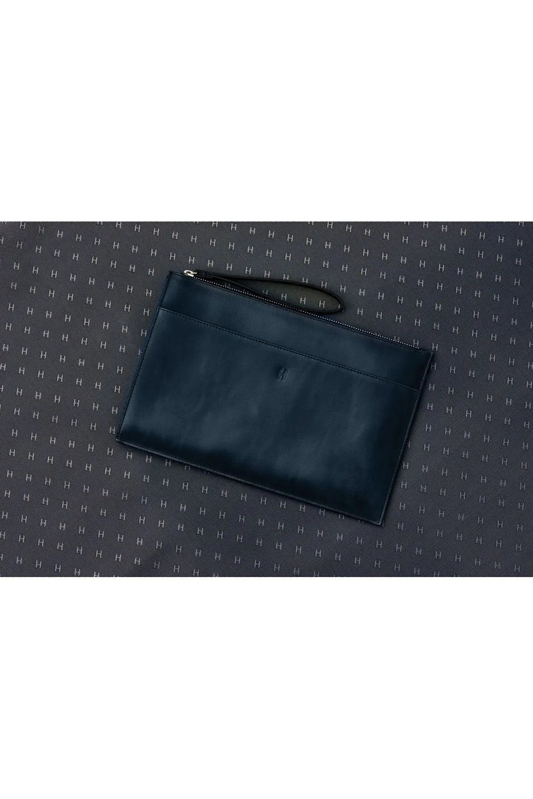 helmbrook Sac pour femme en cuir bleu marine avec fermeture éclair Rfid Shielded Portfolio de Beverly avec poche
