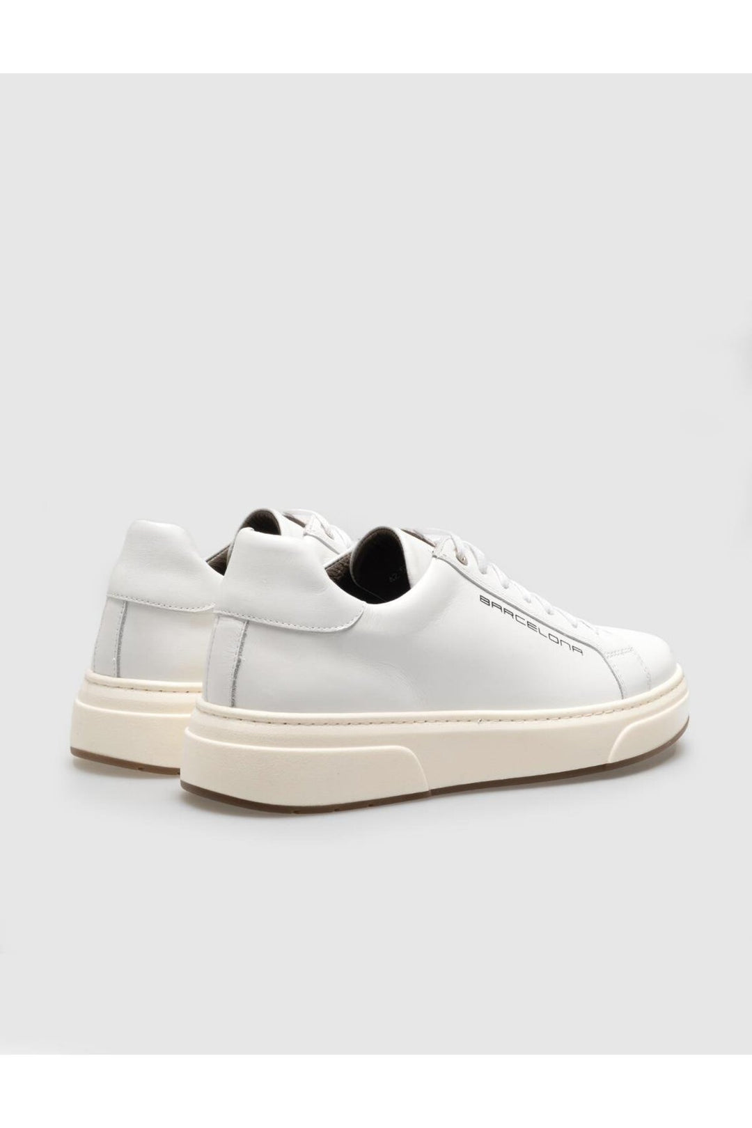 Cabani Shoes Chaussures de sport pour hommes en cuir véritable blanches à lacets - Blanc