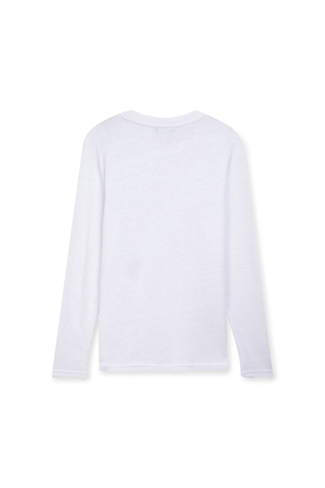 LTB Sweatshirt Blanc Basic avec Imprimé à Manches Longues - Blanc