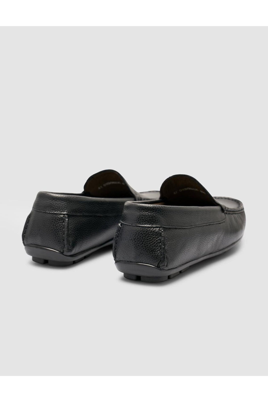 Cabani Shoes Chaussures Loafer pour hommes en cuir véritable noir avec détails de logo à 100%. - Noir