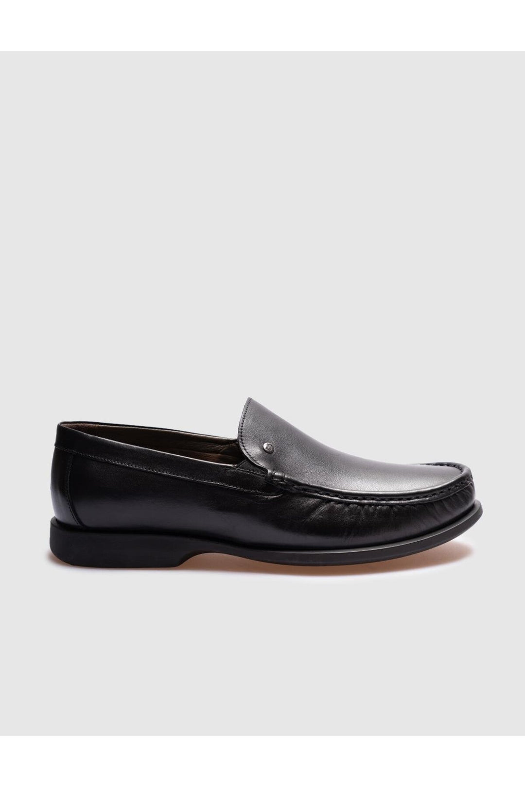Cabani Shoes Chaussures de ville pour hommes en cuir véritable avec détails de couture noires. - Noir