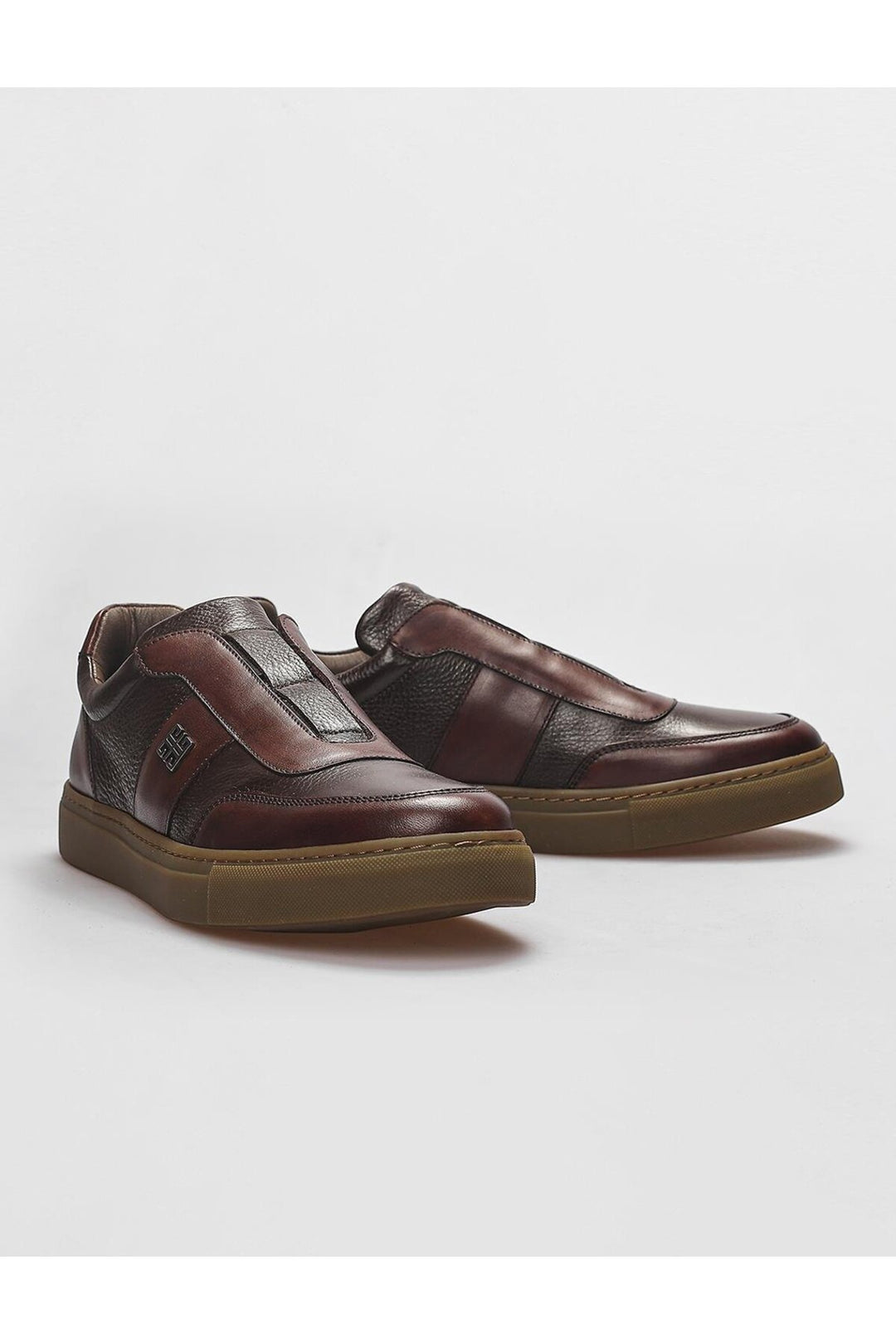 Cabani Shoes Chaussures de sport pour hommes en cuir véritable marron - Marron