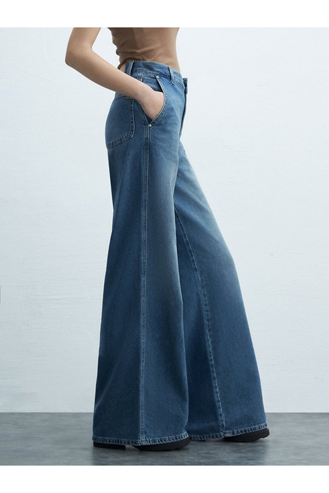 LTB Pantalon en jean large à taille haute Marıam