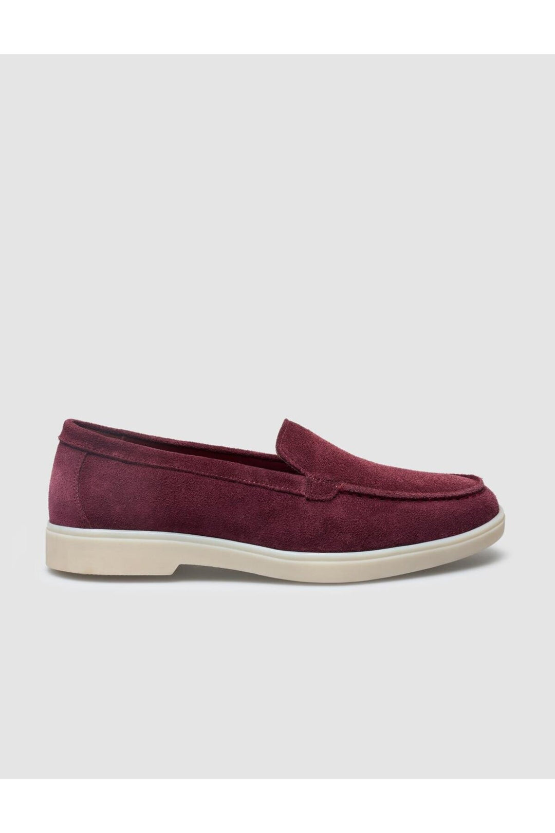 Cabani Shoes MonaMae 100% Cuir Véritable Suède Bordeaux Mocassins Femme - Bordeaux