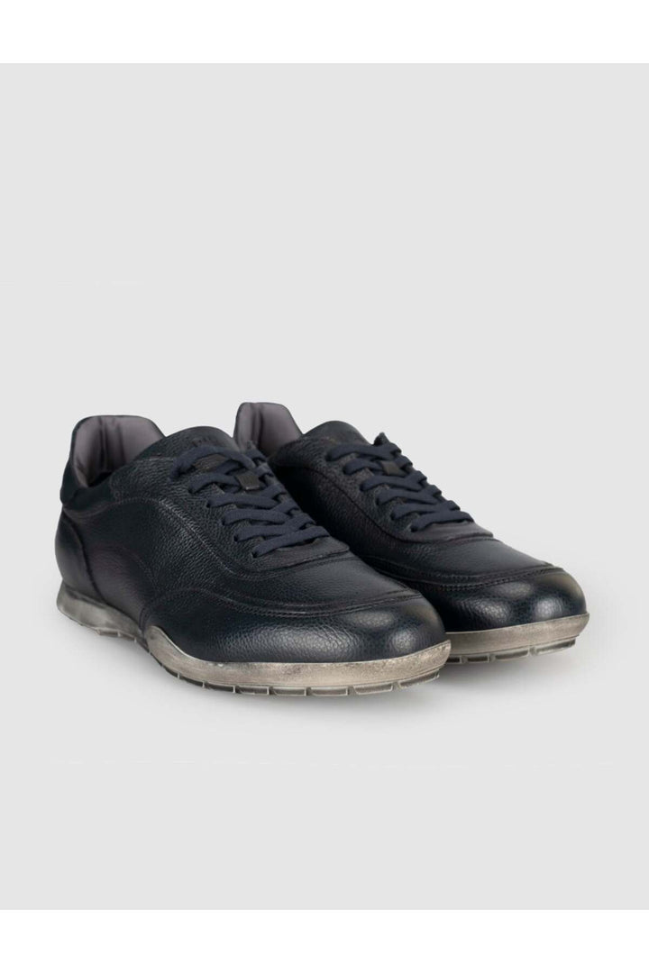 Cabani Shoes Bleu marine Cuir véritable Chaussures décontractées pour hommes - Bleu marine