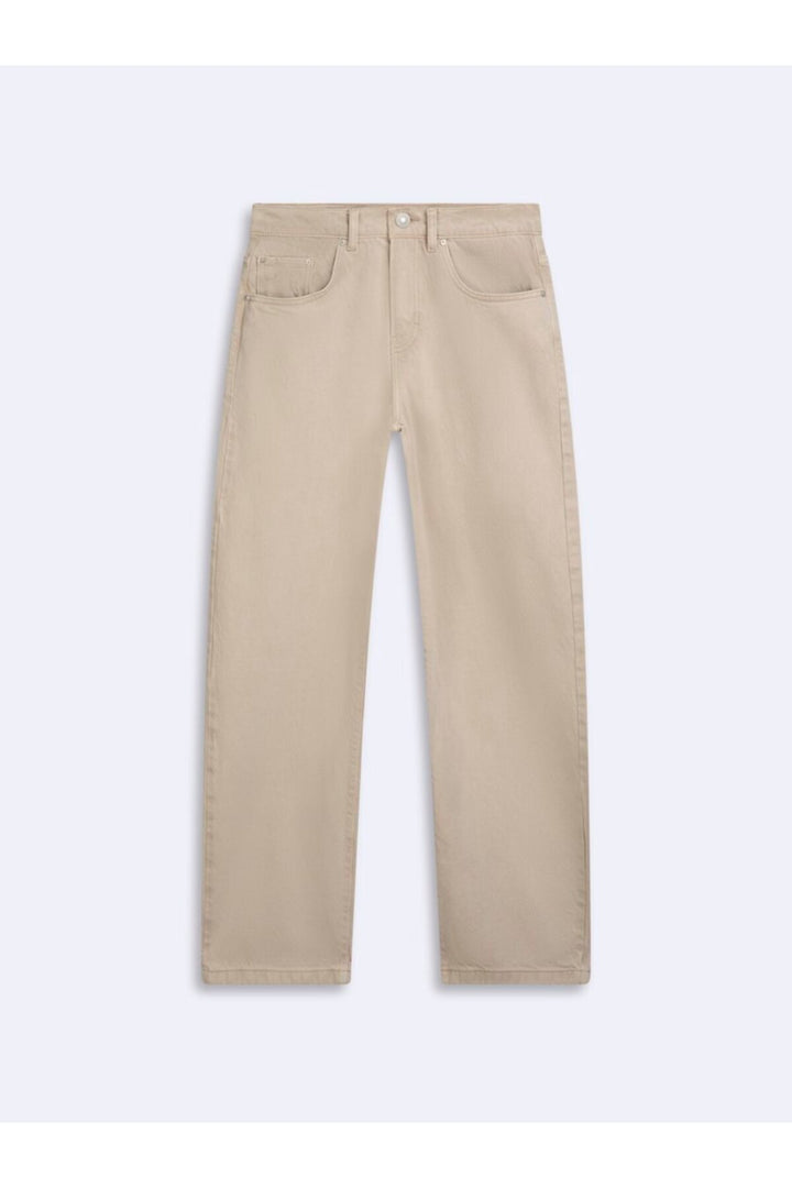 LTB Pantalon Jean Beige Taille Moyenne Baggy Larrie - Beige