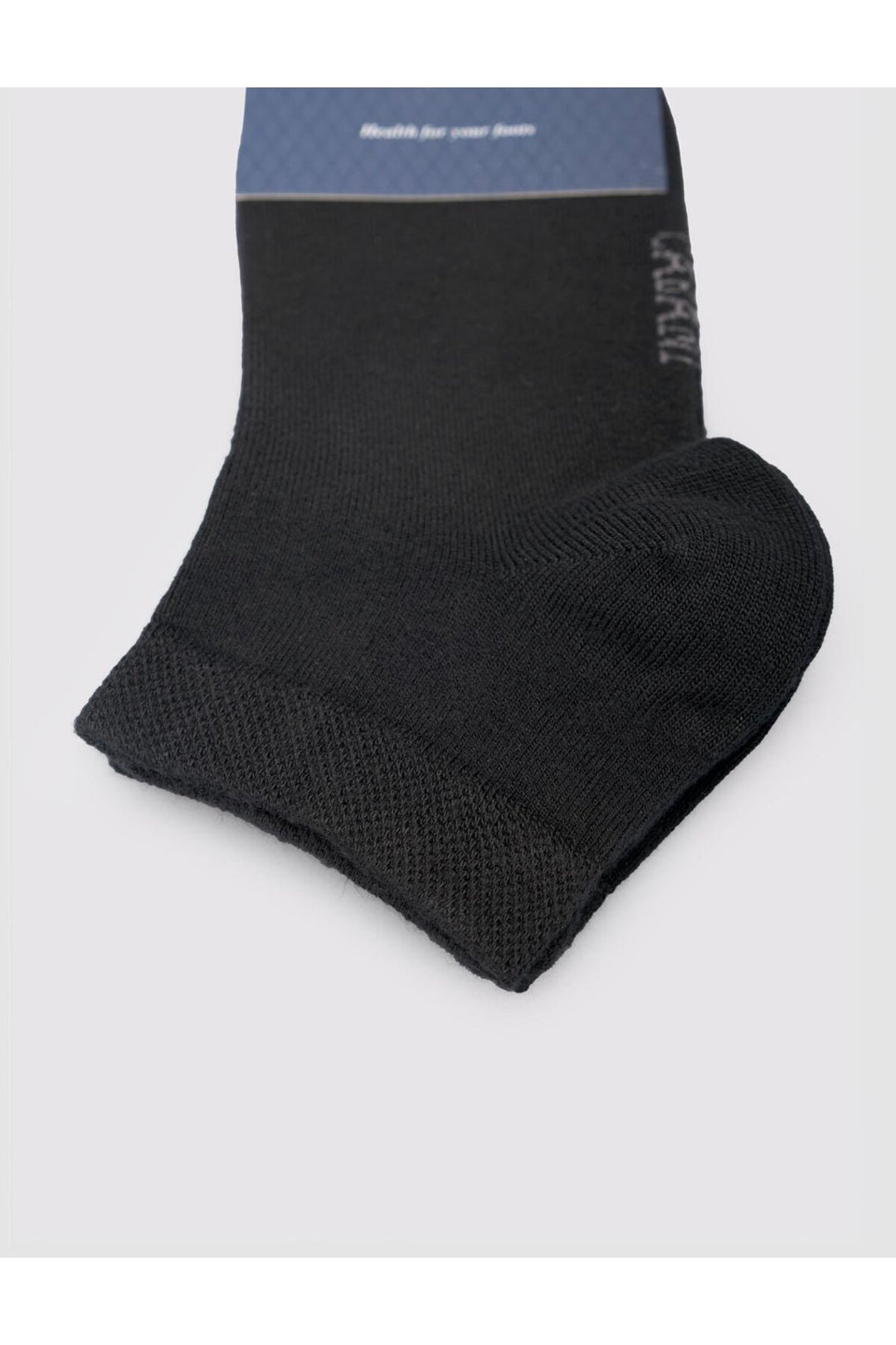 Cabani Shoes Chaussettes pour hommes en bambou noir à deux paires - Noir