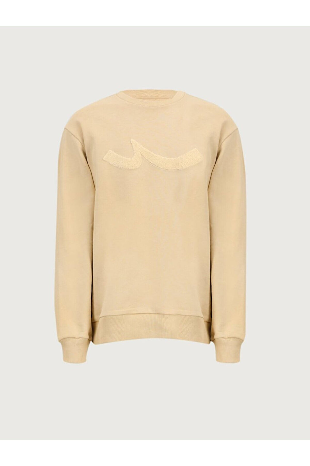 LTB Sweat-shirt beige classique à manches longues et col zéro pointu