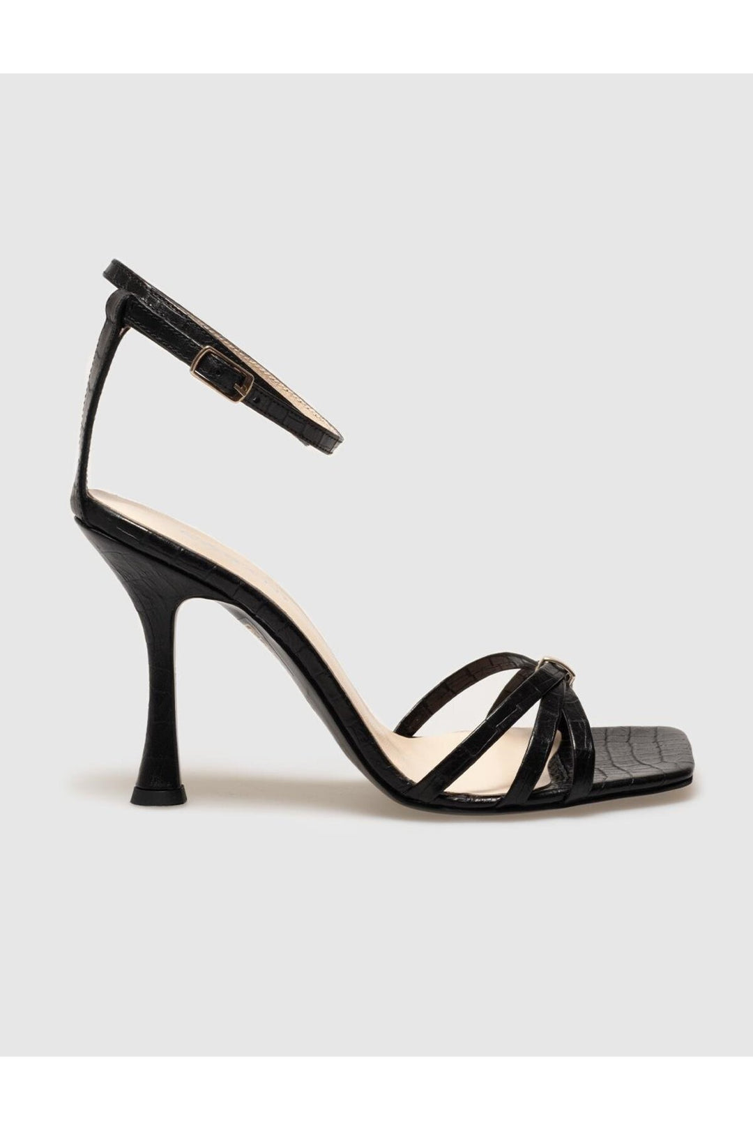 Cabani Shoes Chaussures à talons fins pour femmes en cuir véritable avec boucle noire - Multicolore