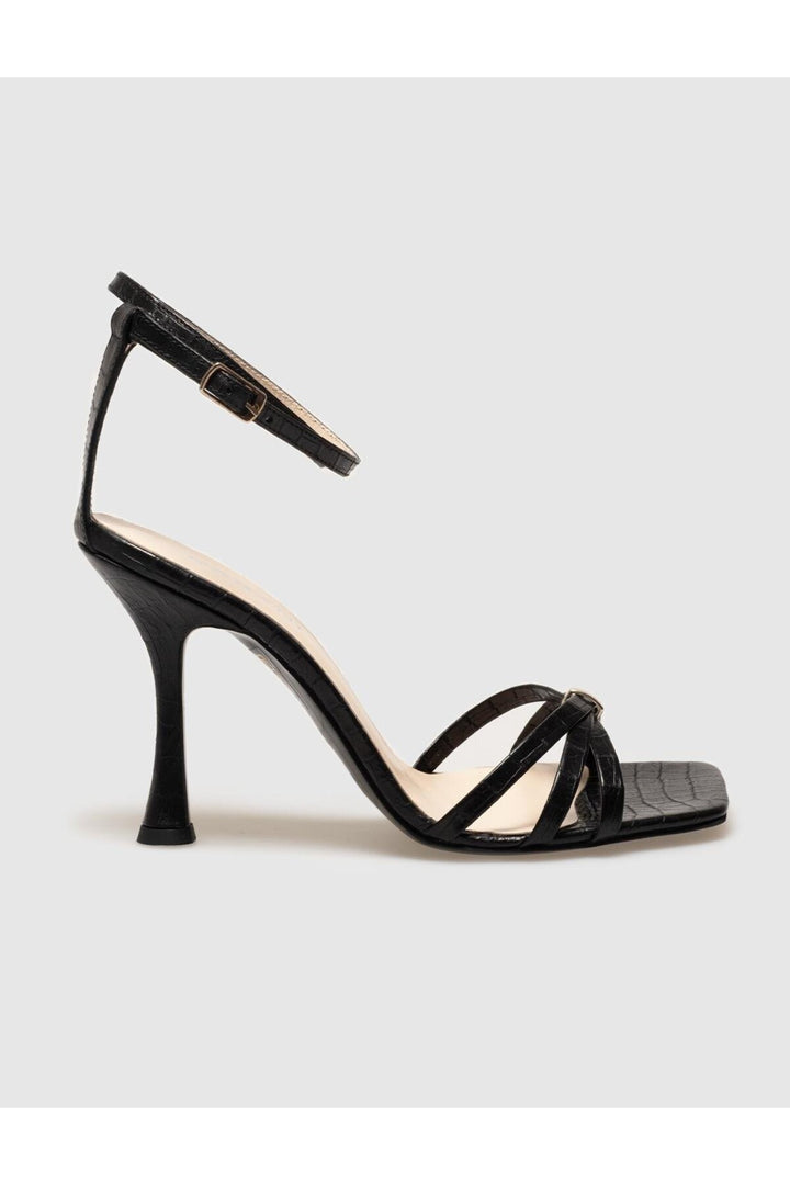 Cabani Shoes Chaussures à talons fins pour femmes en cuir véritable avec boucle noire - Multicolore