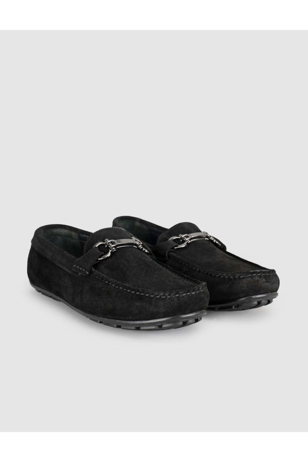 Cabani Shoes Chaussures Loafer pour hommes en cuir suédé noir - Multicolore