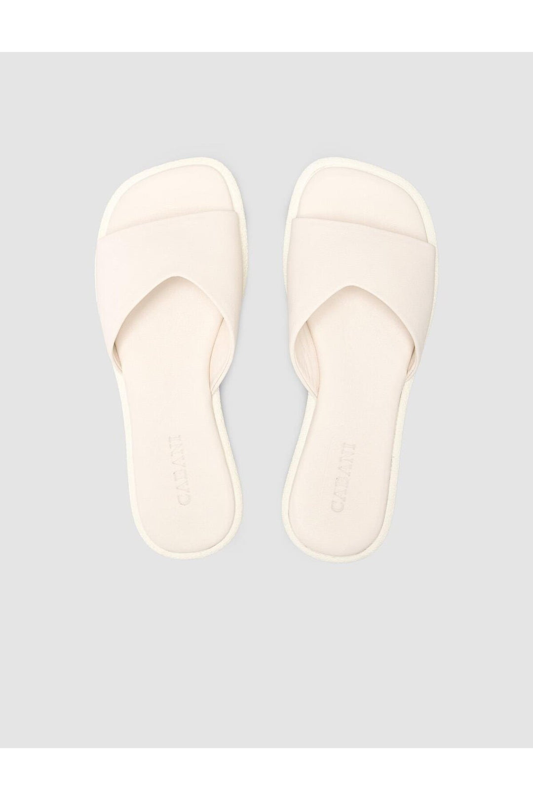 Cabani Shoes %100 Cuir Véritable Sandales Femmes Blanches - Blanc