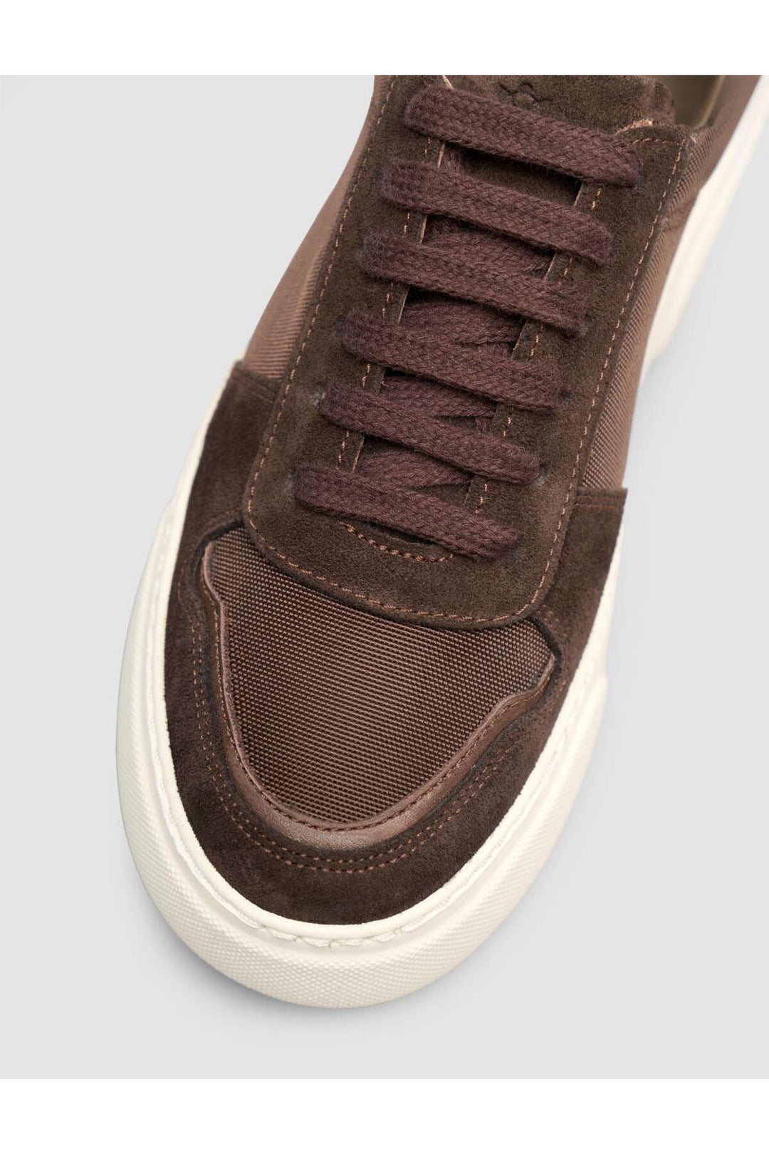 Cabani Shoes Baskets pour femmes en cuir suédé avec design en maille marron - Marron