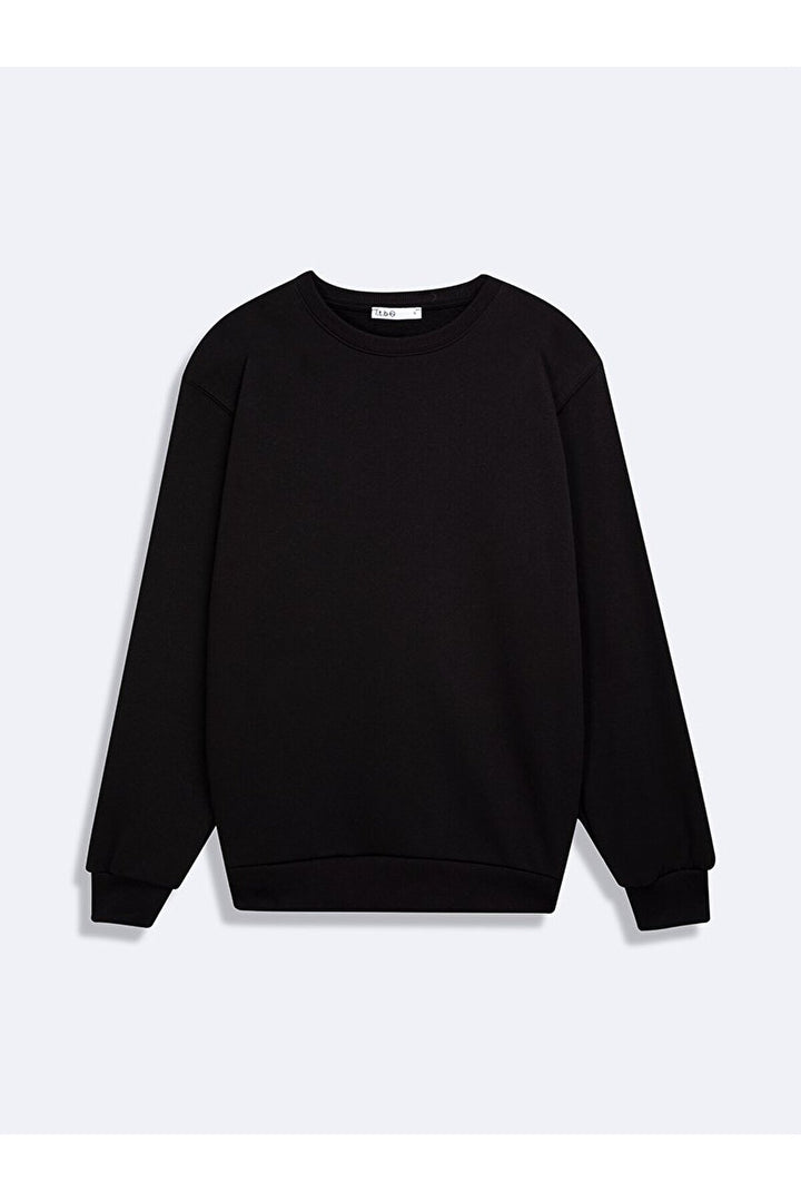 LTB Sweat noir à manches longues et col zéro