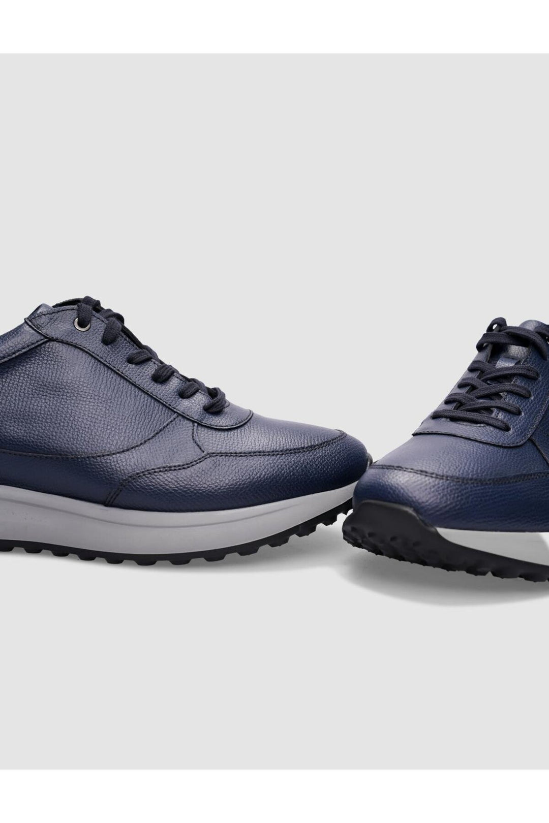 Cabani Shoes %100 Cuir Véritable Chaussures de Sport pour Hommes à Lacets Bleu marine - Bleu marine